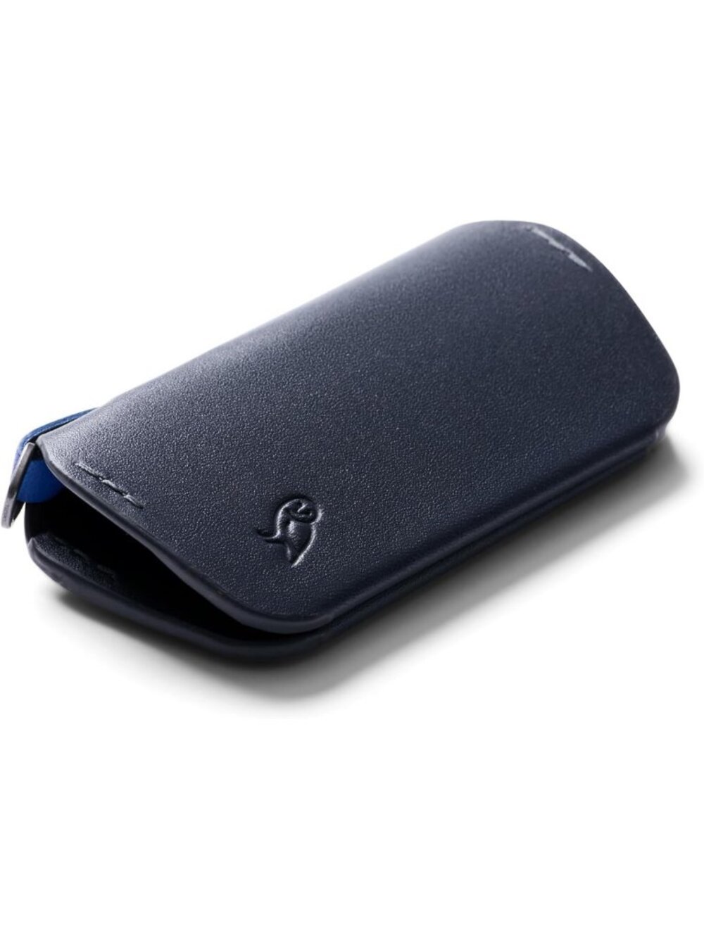 Stylish Leather Key Holder - Third Edition, Holds 2-4 Keys, Navy Color